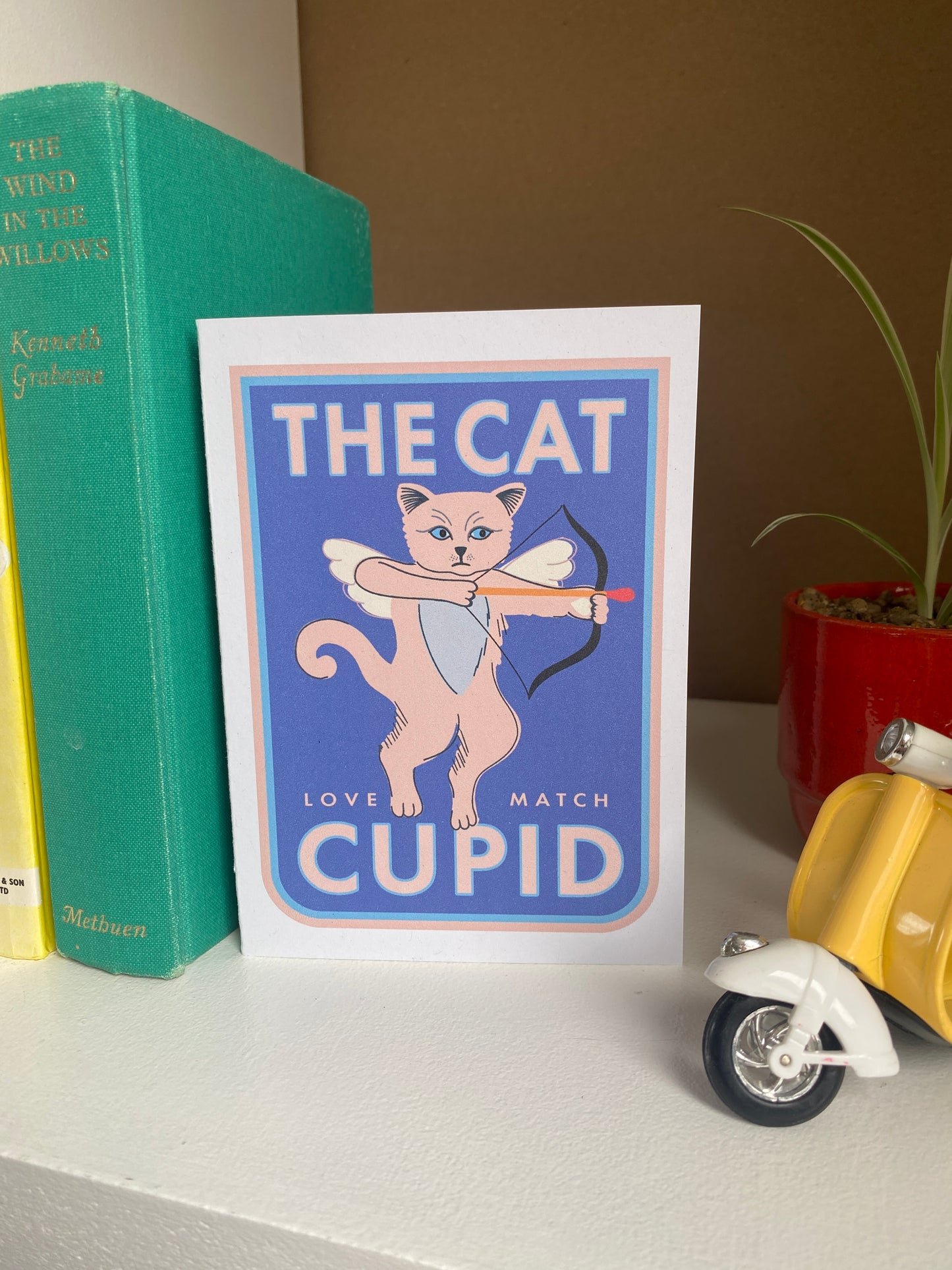 Cat Cupid Greeting card, Cute and quirky cat Greeting Card!