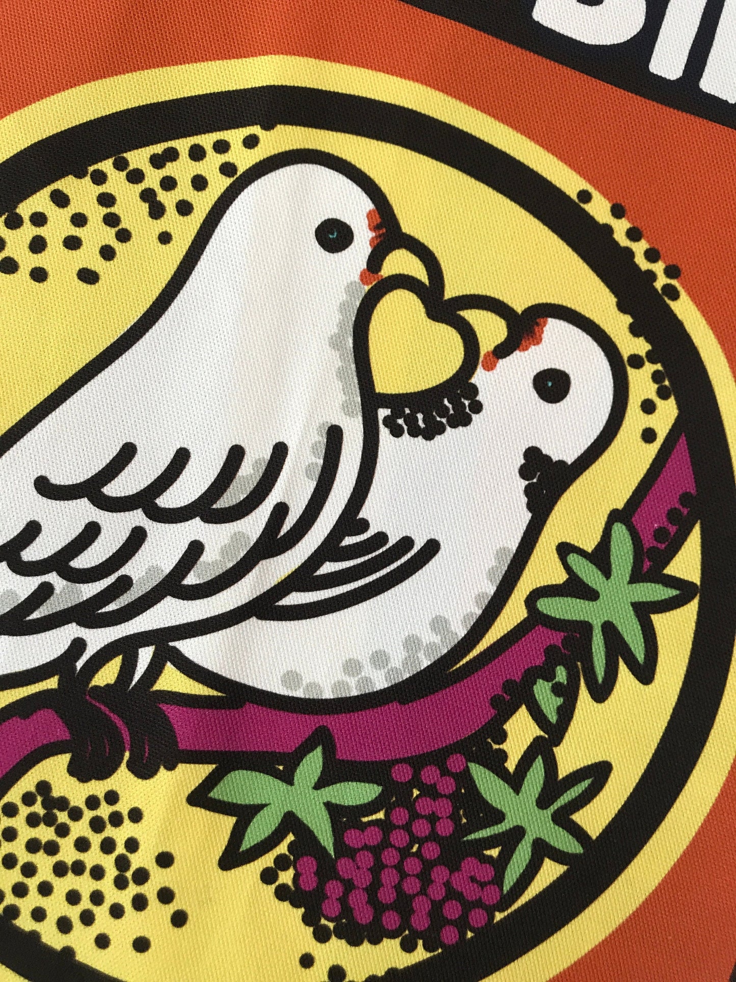 Love Birds Tea Towel, 100% Cotton, Designed and Printed in the UK, Matchbox label inspired