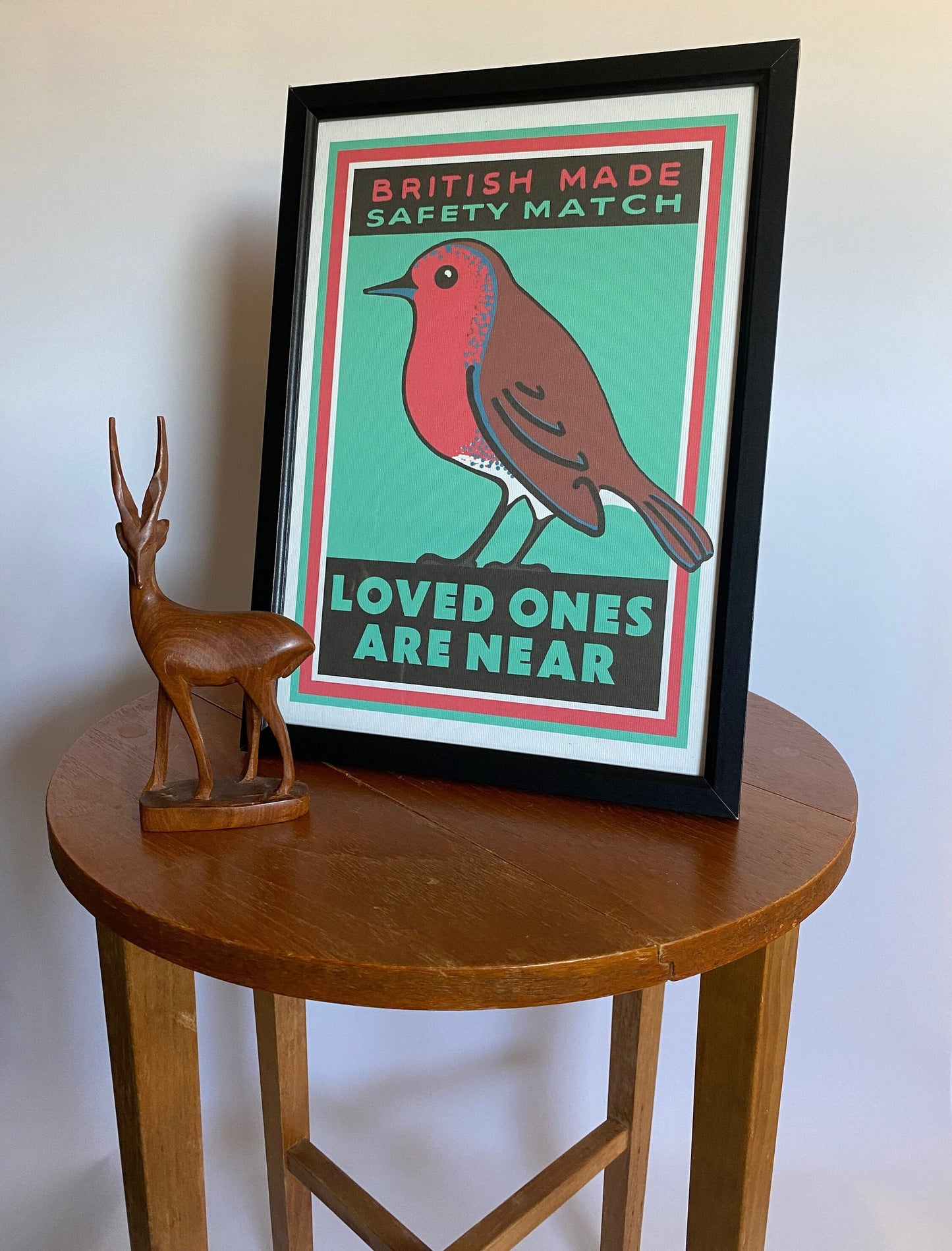 Robin Art Print, Vintage Matchbox Label Inspired, A4 Art Print