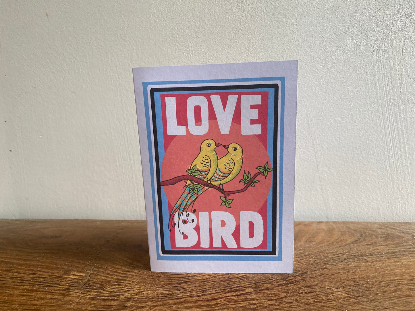 Love Bird Greeting card, Spread the love, Quirky love bird design